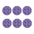 Colorful Geometric Mosaic Print Coaster Set