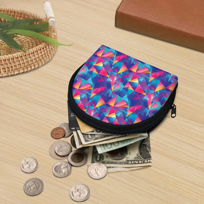 Colorful Geometric Mosaic Print Coin Purse