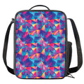 Colorful Geometric Mosaic Print Crossbody Lunch Bag