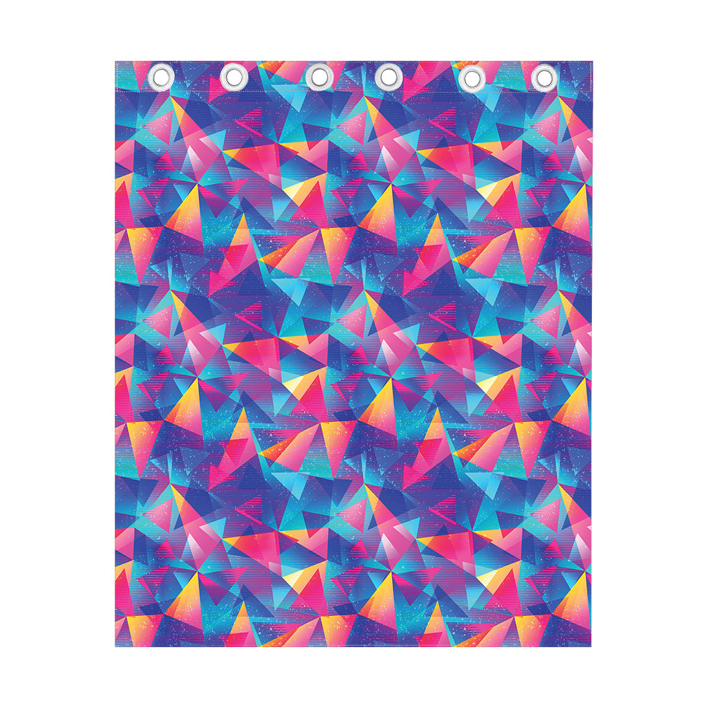 Colorful Geometric Mosaic Print Curtain