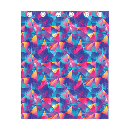 Colorful Geometric Mosaic Print Curtain