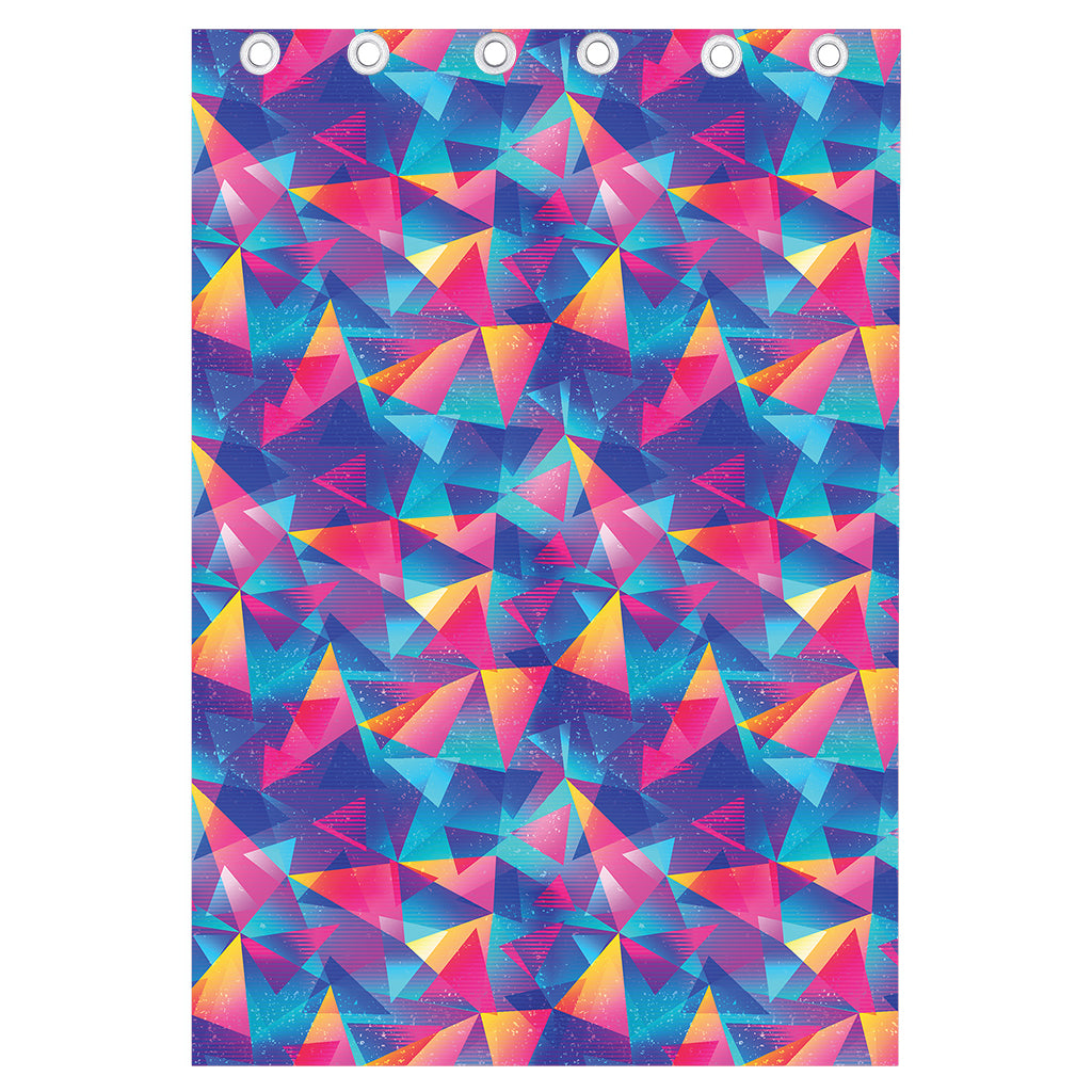 Colorful Geometric Mosaic Print Curtain
