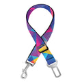 Colorful Geometric Mosaic Print Dog Seat Belt