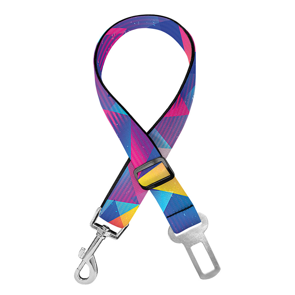 Colorful Geometric Mosaic Print Dog Seat Belt