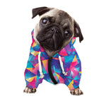 Colorful Geometric Mosaic Print Dog Zip Up Hoodie