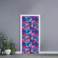 Colorful Geometric Mosaic Print Door Sticker