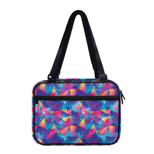 Colorful Geometric Mosaic Print Double Strap Bible Bag