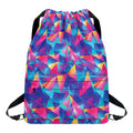 Colorful Geometric Mosaic Print Drawstring Backpack