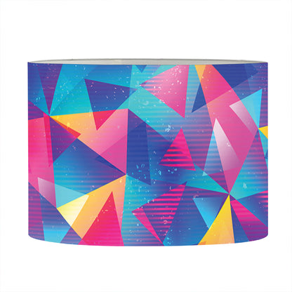 Colorful Geometric Mosaic Print Drum Lamp Shade