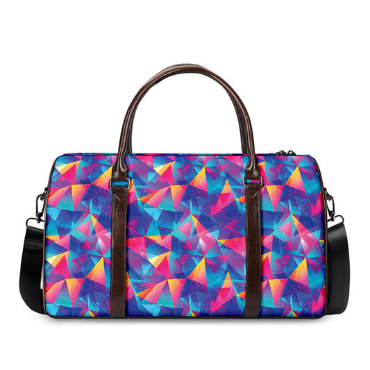 Colorful Geometric Mosaic Print Duffle Bag