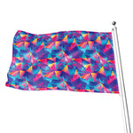 Colorful Geometric Mosaic Print Flag