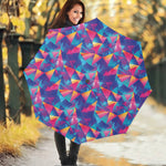 Colorful Geometric Mosaic Print Foldable Umbrella
