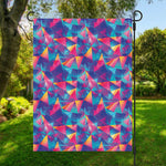 Colorful Geometric Mosaic Print Garden Flag