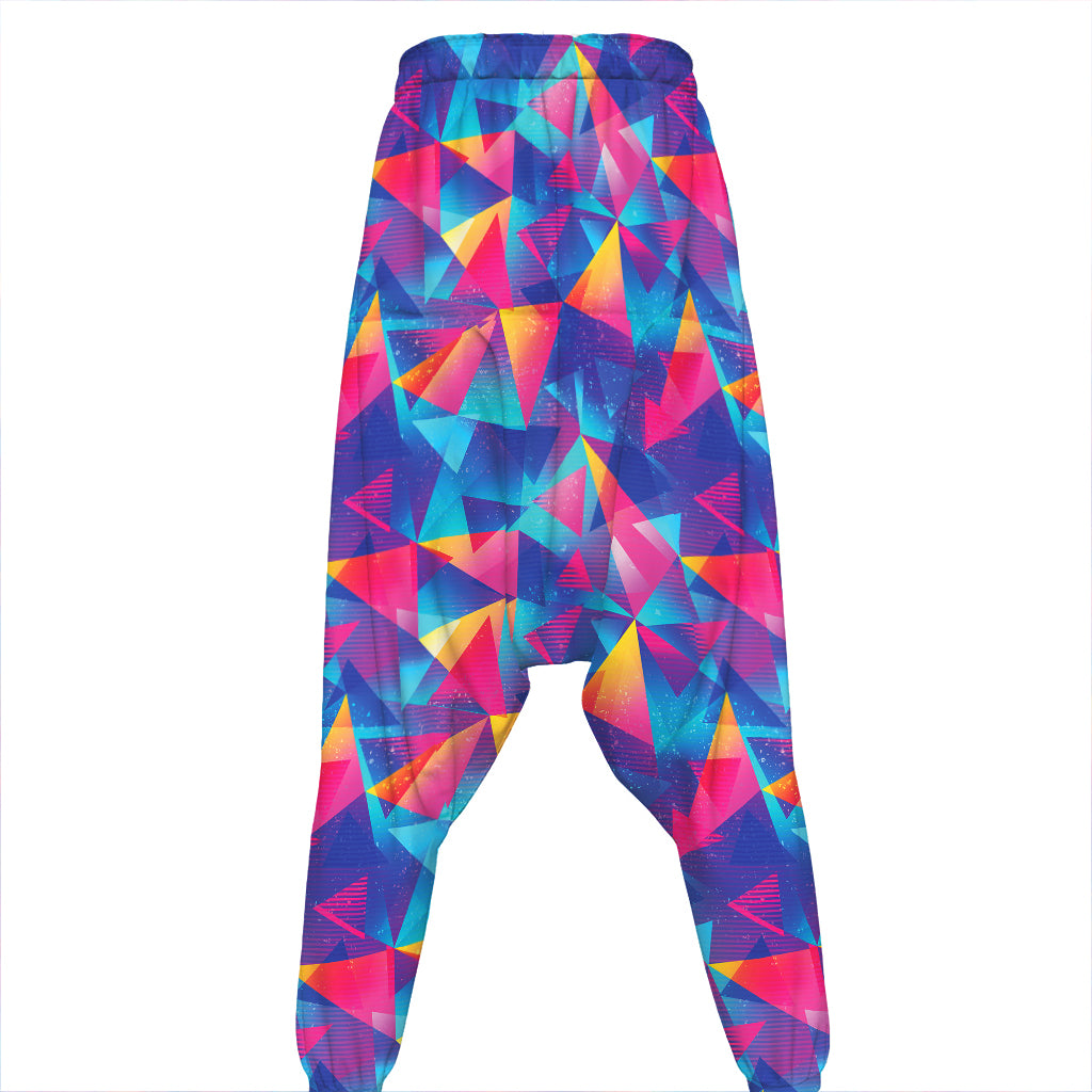 Colorful Geometric Mosaic Print Hammer Pants