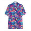Colorful Geometric Mosaic Print Hawaiian Shirt