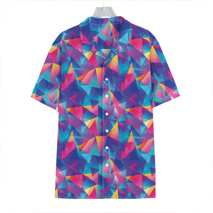 Colorful Geometric Mosaic Print Hawaiian Shirt