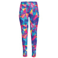 Colorful Geometric Mosaic Print High-Waisted Pocket Leggings