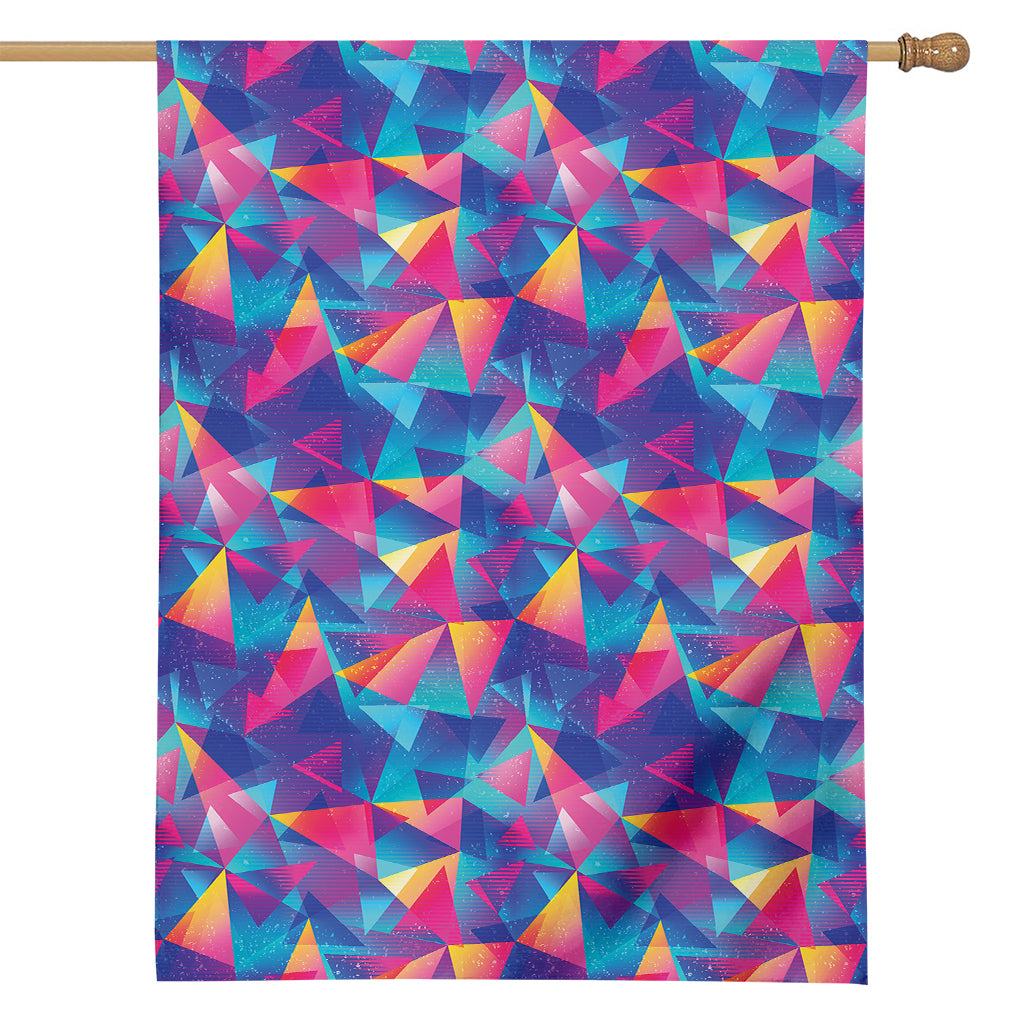 Colorful Geometric Mosaic Print House Flag