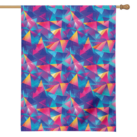 Colorful Geometric Mosaic Print House Flag
