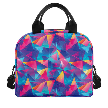 Colorful Geometric Mosaic Print Insulated Lunch Bag