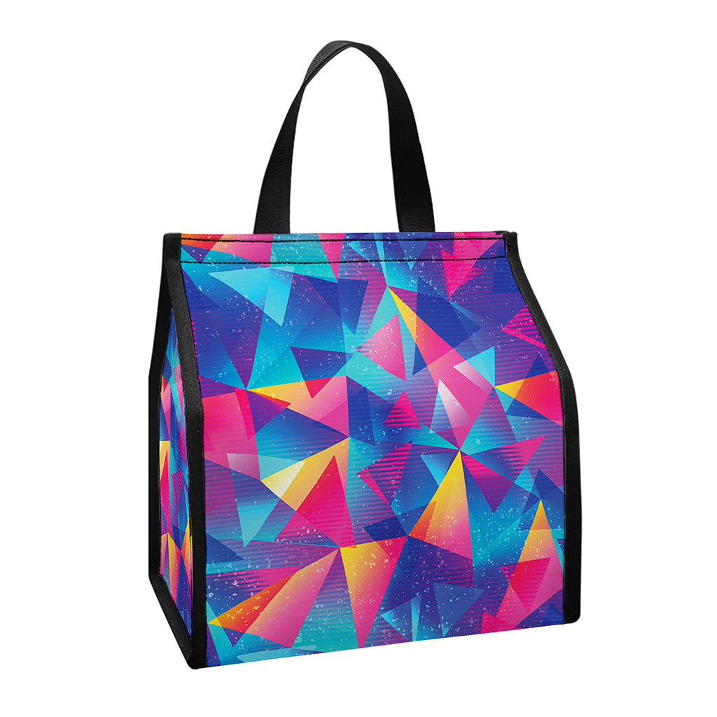 Colorful Geometric Mosaic Print Insulated Lunch Tote