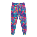 Colorful Geometric Mosaic Print Jogger Pants
