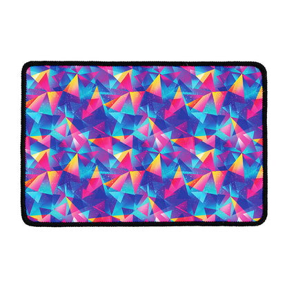 Colorful Geometric Mosaic Print Kitchen Mat