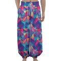 Colorful Geometric Mosaic Print Lantern Pants