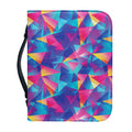 Colorful Geometric Mosaic Print Leather Bible Cover