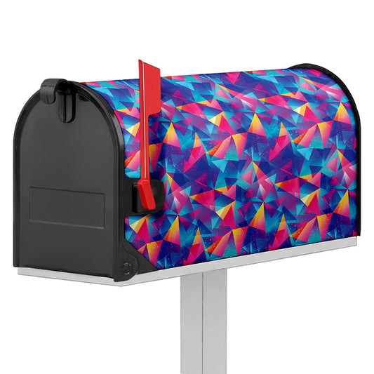 Colorful Geometric Mosaic Print Mailbox Cover