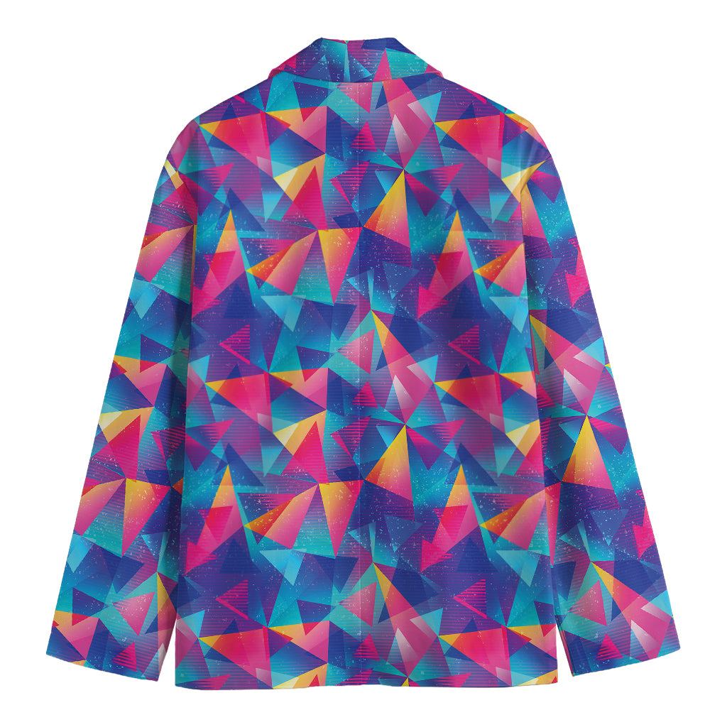 Colorful Geometric Mosaic Print Men's Blazer