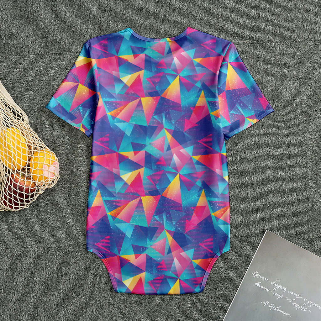Colorful Geometric Mosaic Print Men's Bodysuit