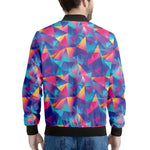 Colorful Geometric Mosaic Print Men's Bomber Jacket