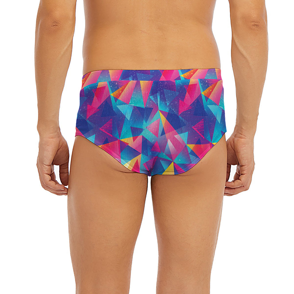 Colorful Geometric Mosaic Print Men's Briefs