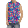Colorful Geometric Mosaic Print Men's Fitness Tank Top