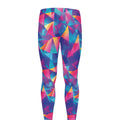Colorful Geometric Mosaic Print Men's Leggings