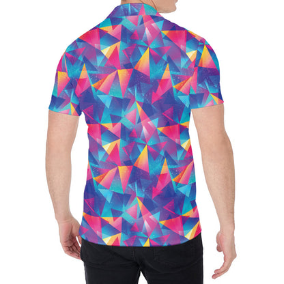 Colorful Geometric Mosaic Print Men's Shirt