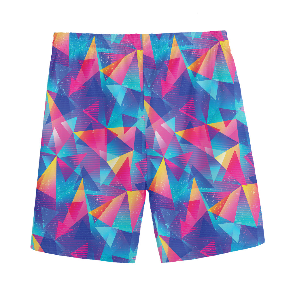 Colorful Geometric Mosaic Print Men's Sports Shorts