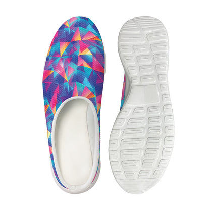 Colorful Geometric Mosaic Print Mesh Casual Shoes