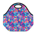 Colorful Geometric Mosaic Print Neoprene Lunch Bag