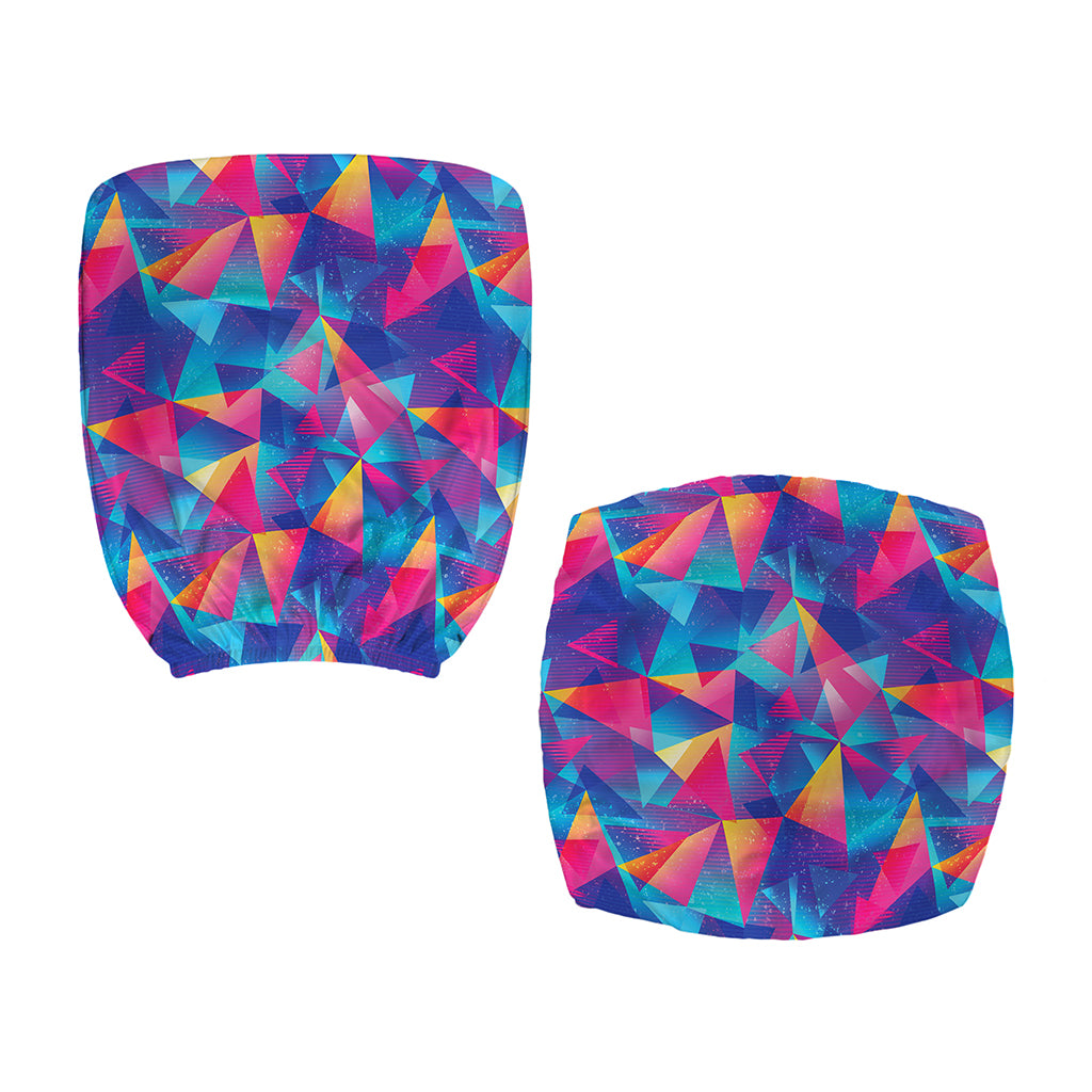 Colorful Geometric Mosaic Print Office Chair Cover