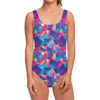 Colorful Geometric Mosaic Print One Piece Swimsuit