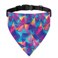 Colorful Geometric Mosaic Print Over The Collar Dog Bandana
