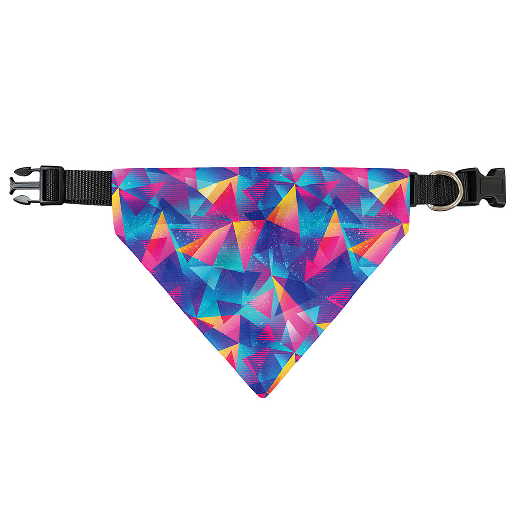 Colorful Geometric Mosaic Print Over The Collar Dog Bandana