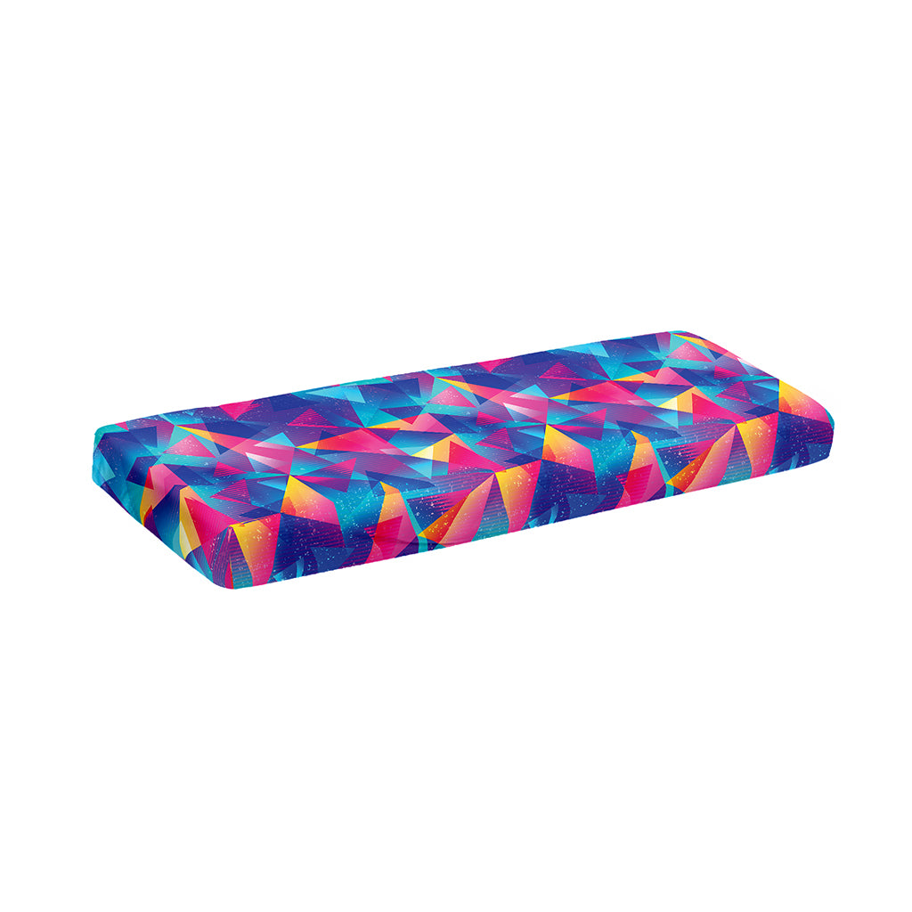 Colorful Geometric Mosaic Print Piano Keyboard Cover