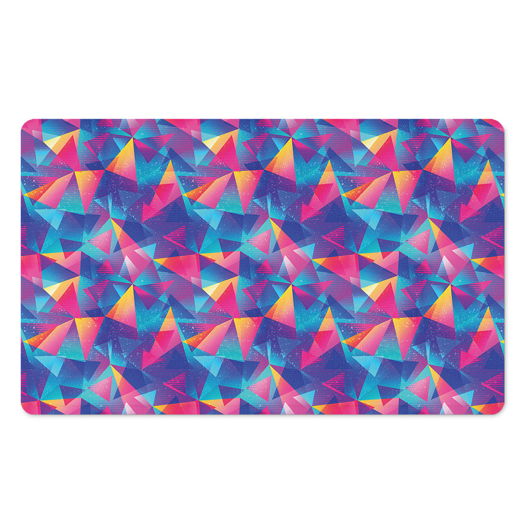 Colorful Geometric Mosaic Print Polyester Doormat