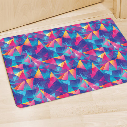 Colorful Geometric Mosaic Print Polyester Doormat