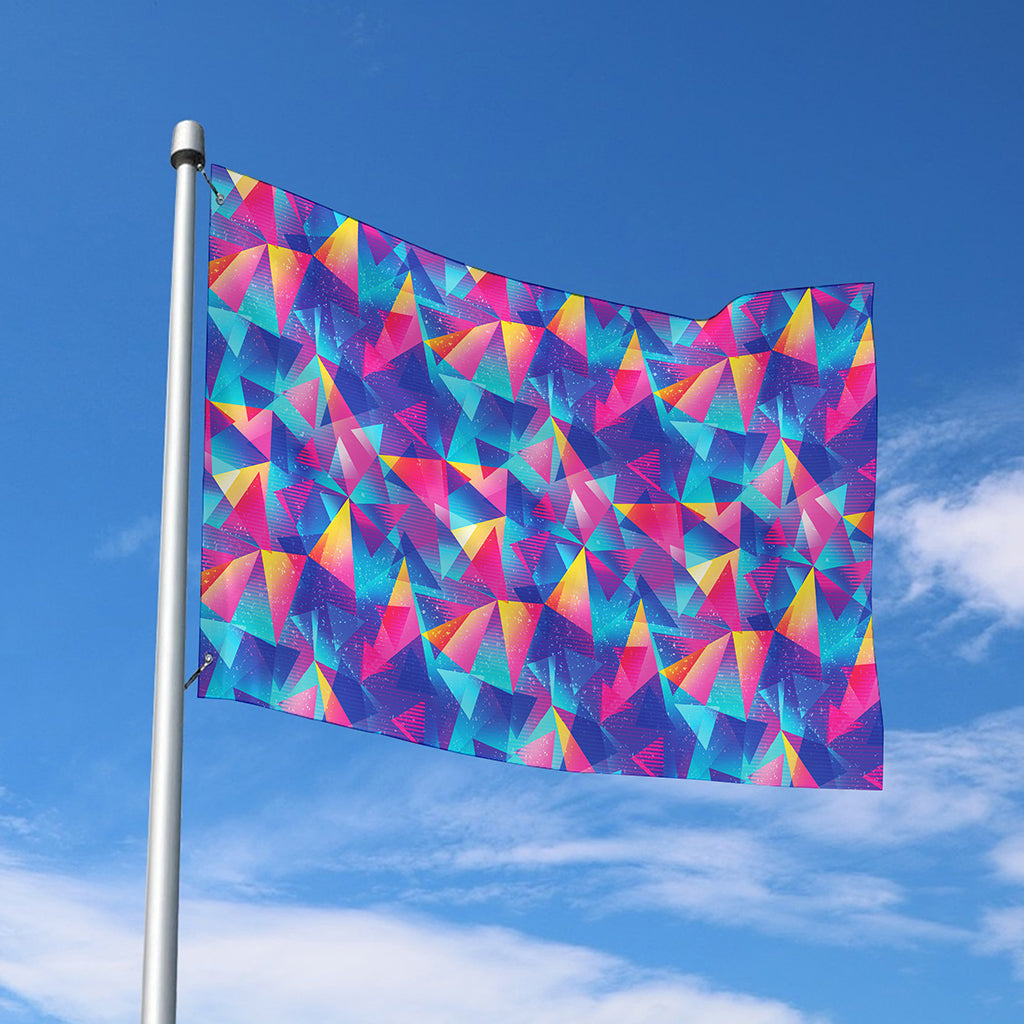 Colorful Geometric Mosaic Print Polyester Flag