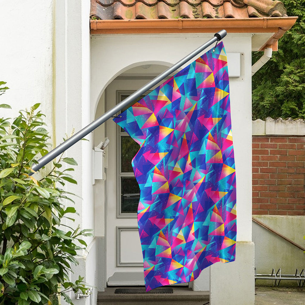 Colorful Geometric Mosaic Print Polyester Flag