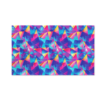 Colorful Geometric Mosaic Print Polyester Flag